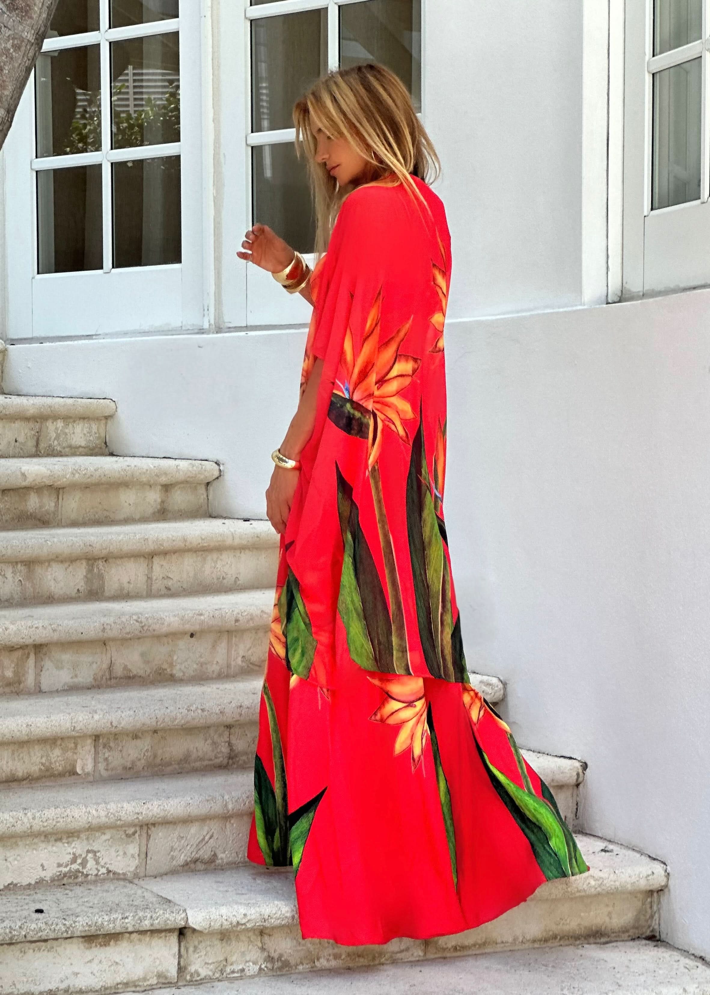 Anya Kaftan Blood Orange Paradise - Image 16