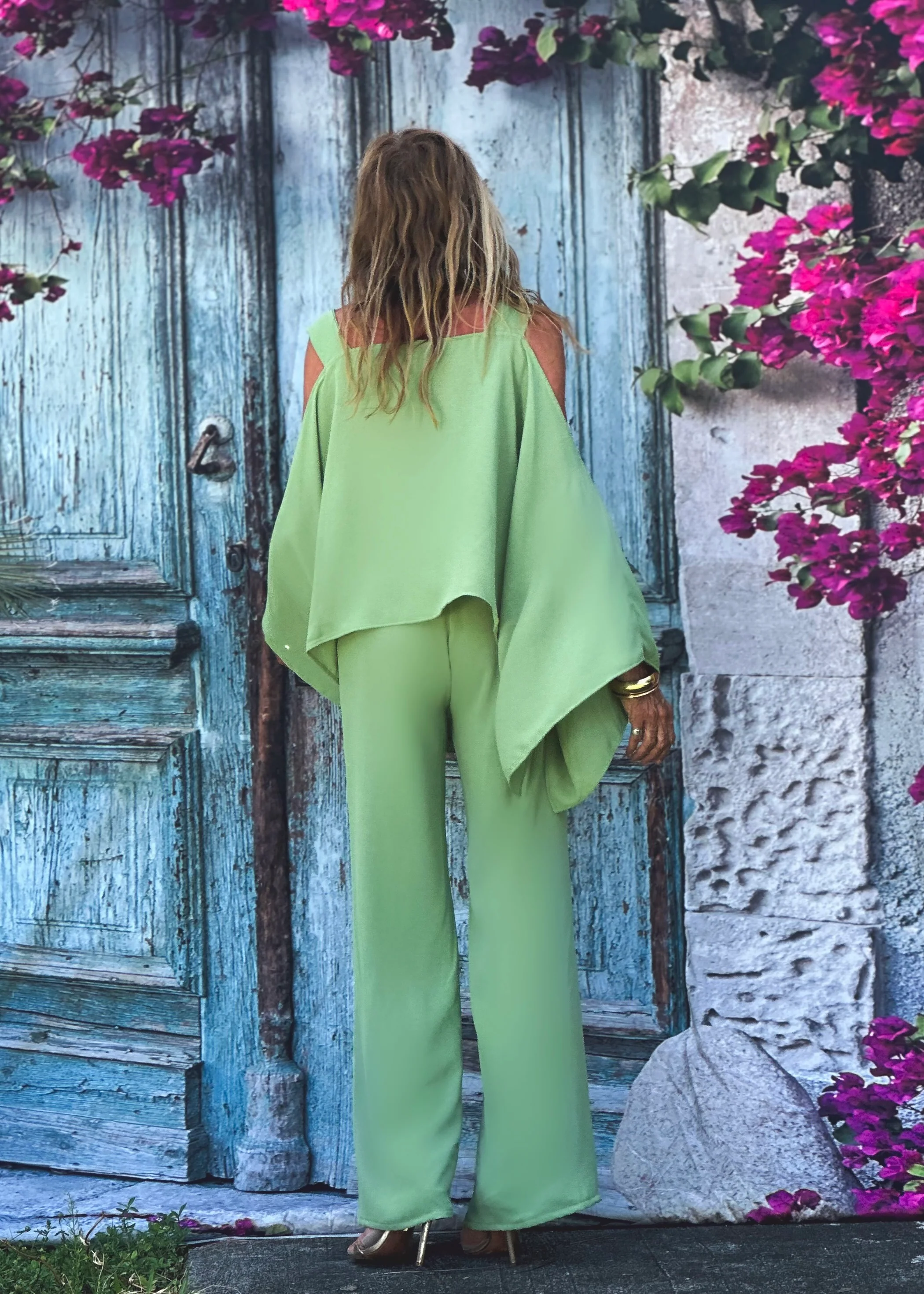 Audrey Pant Pistachio (Linen Look) - Image 3