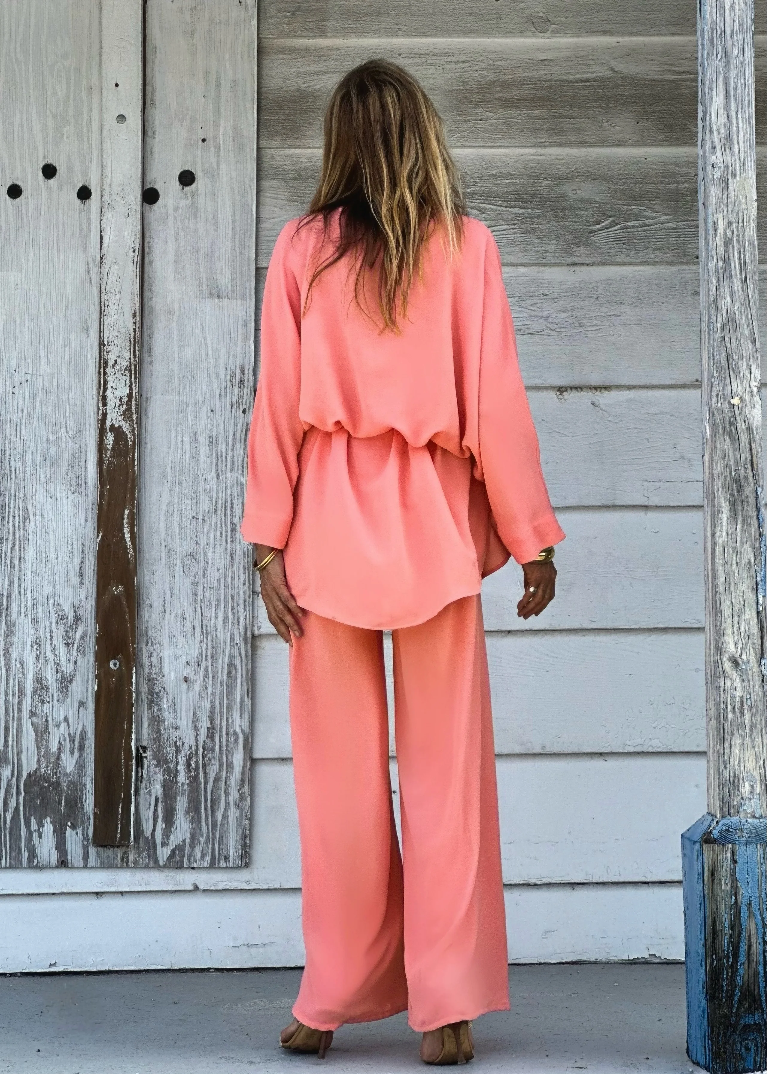 Audrey Pant Sexy Peach (Linen Look) - Image 4