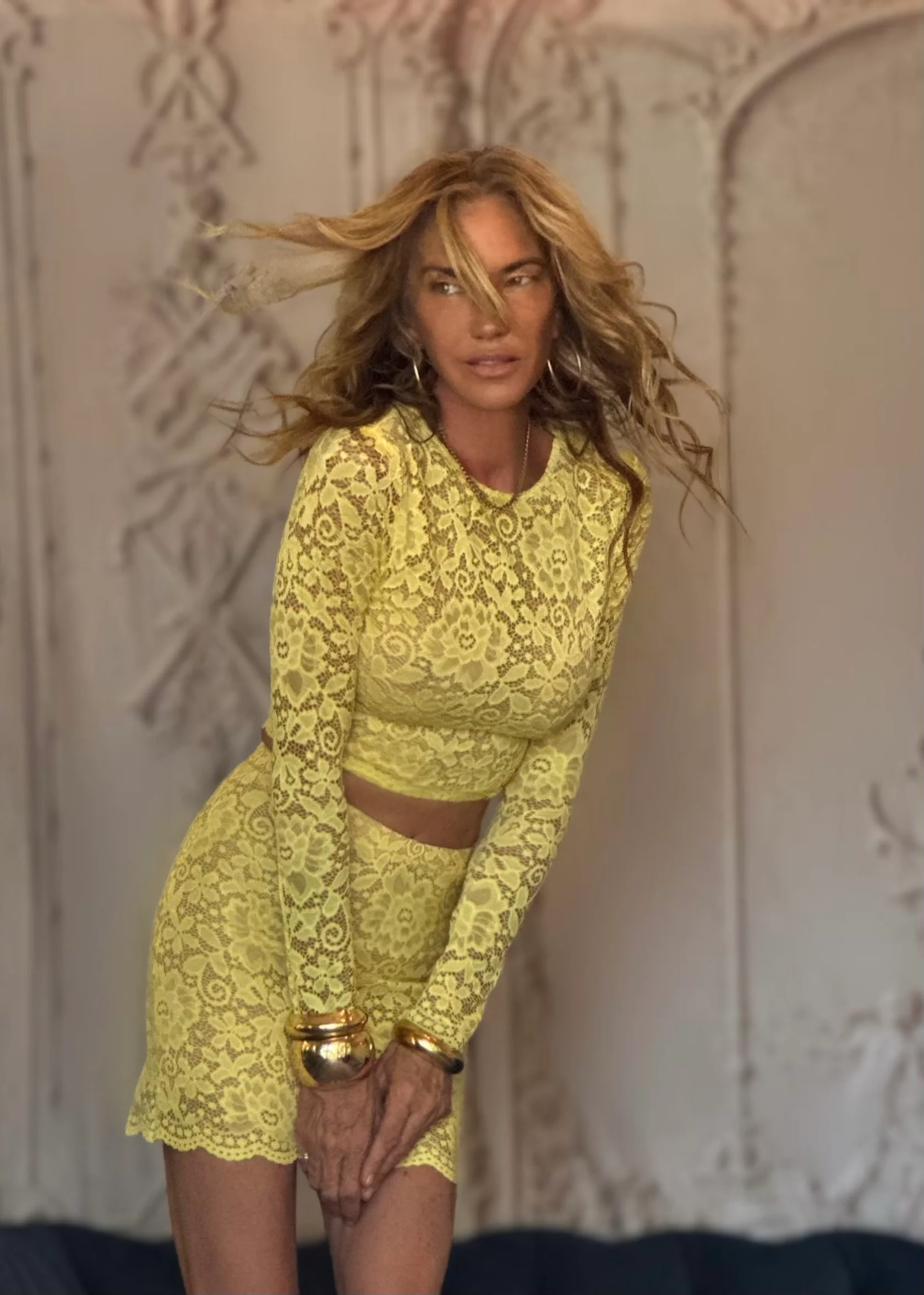 Donna mini skirt Yellow Lace (Limited Edition) - Image 3