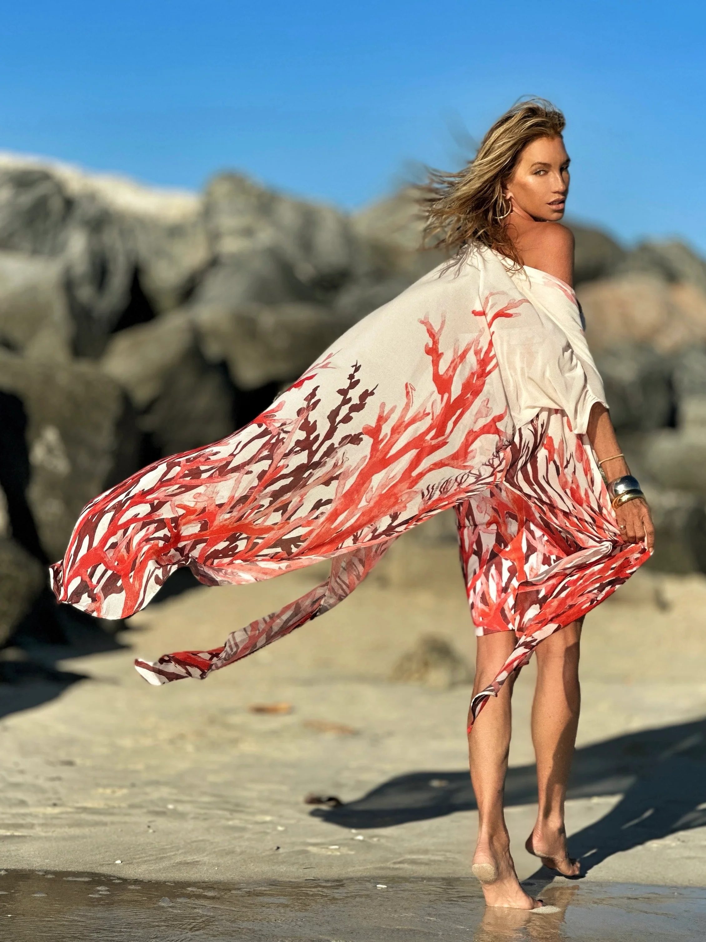 Erte Kaftan Fire Coral - Image 3