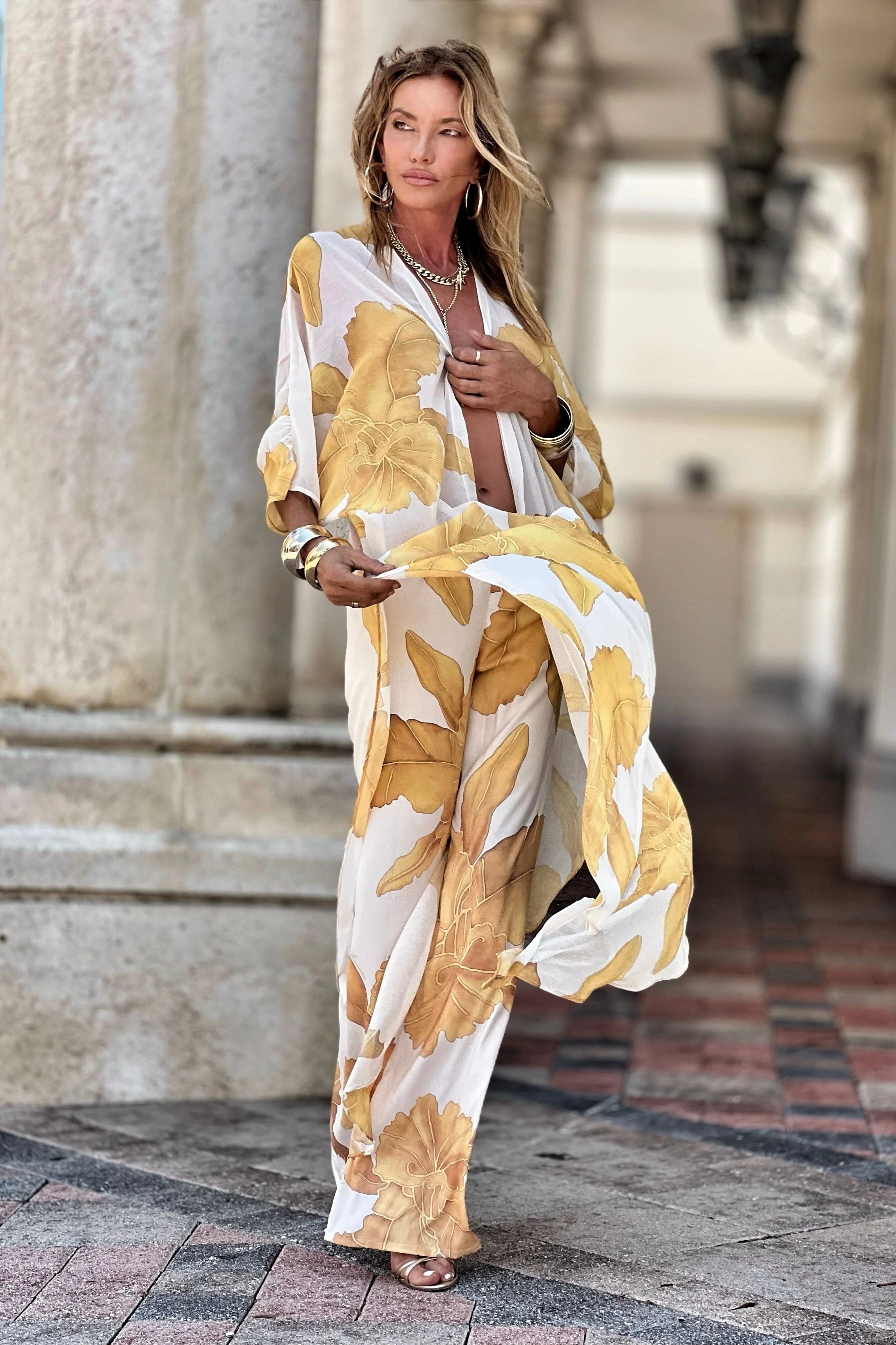 Erte Kaftan Gold Orchid - Image 3