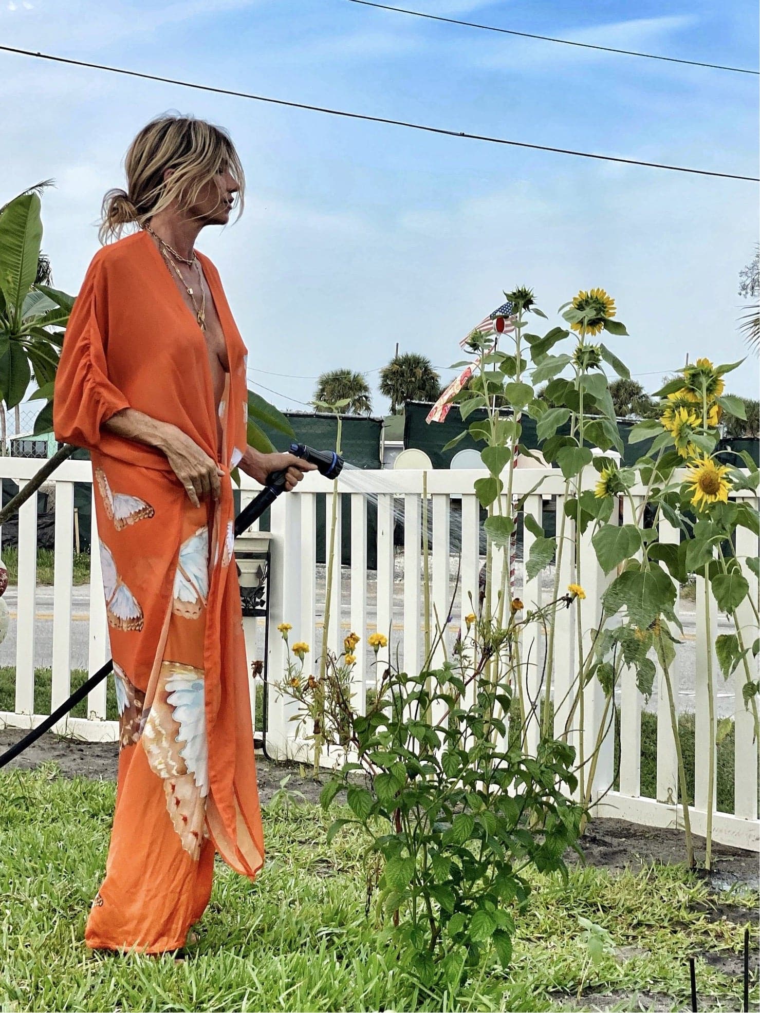 Erte Kaftan Tangerine Butterfly - Image 6