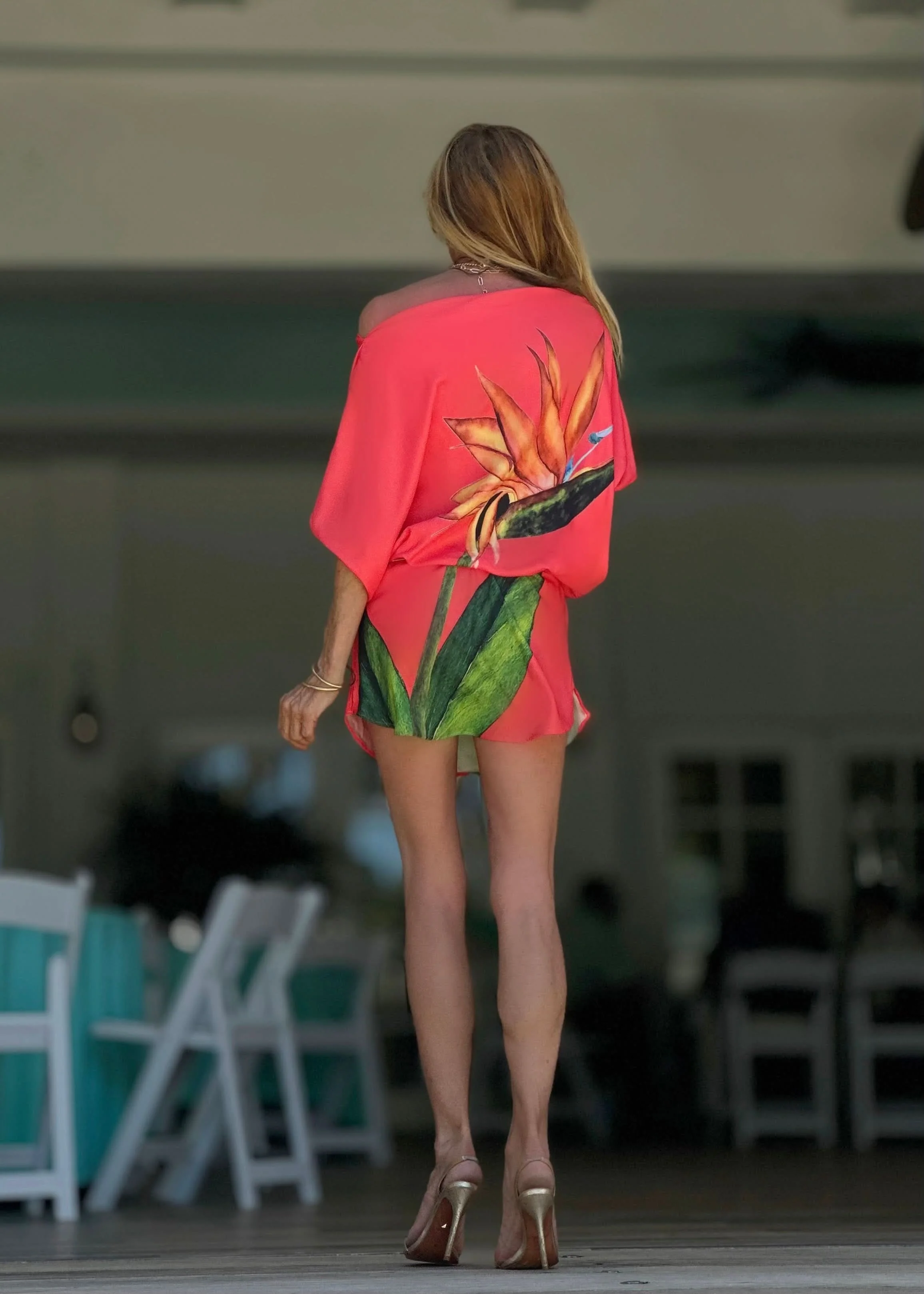 Gita Dress Blood Orange Paradise - Image 9