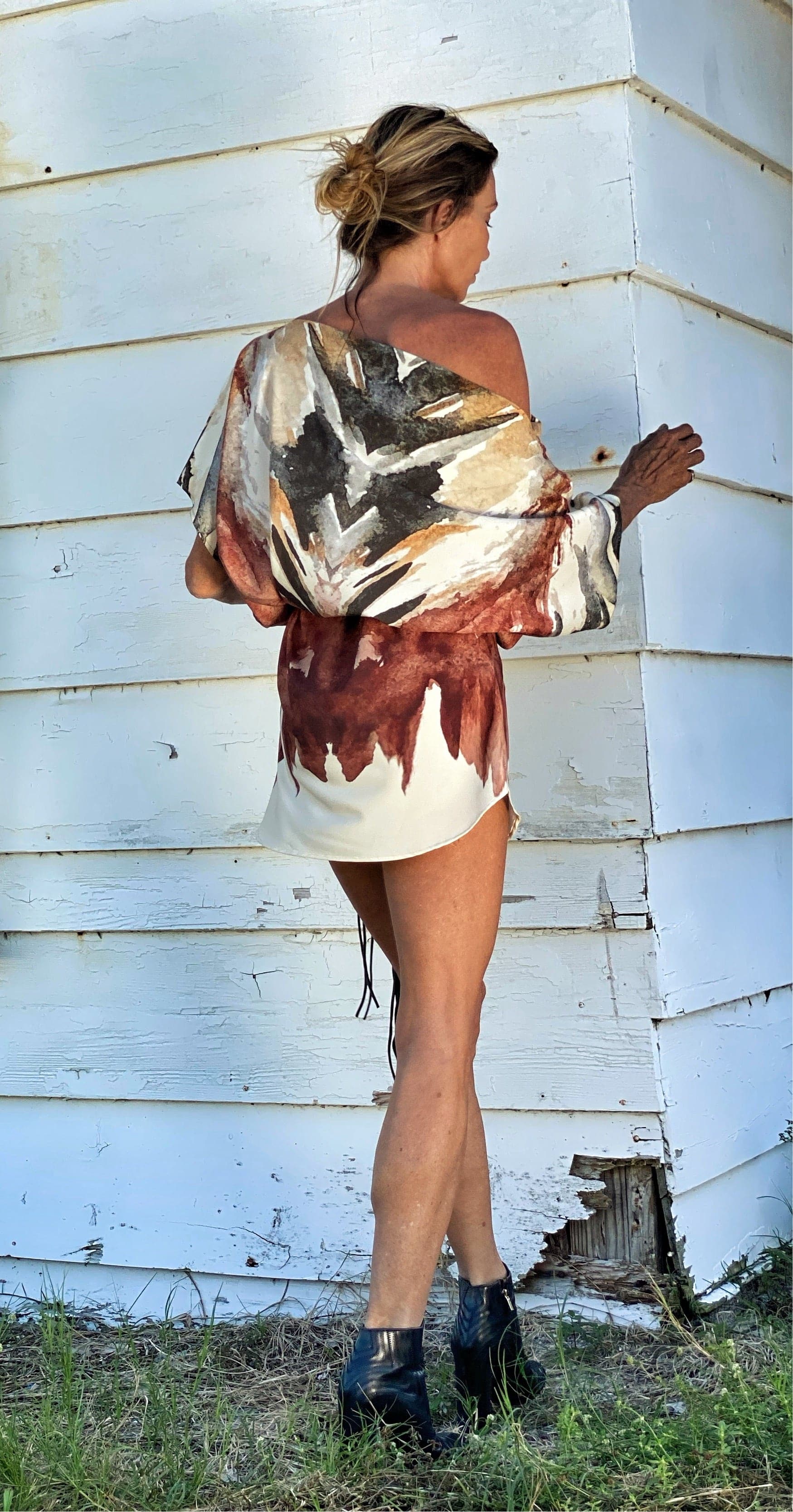 Gita Dress Owl Feather - Image 5