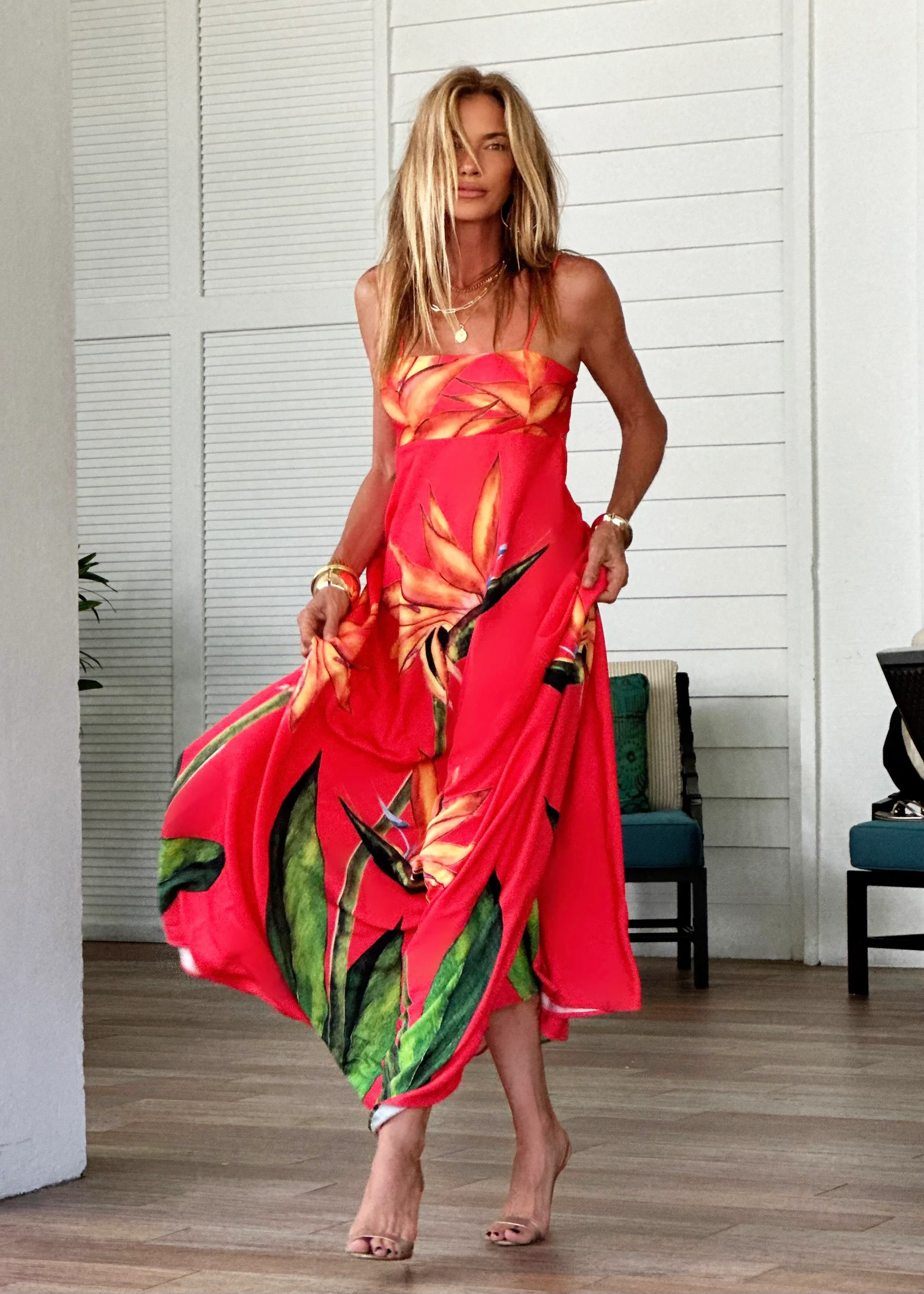Jones Dress Blood Orange Paradise - Image 12