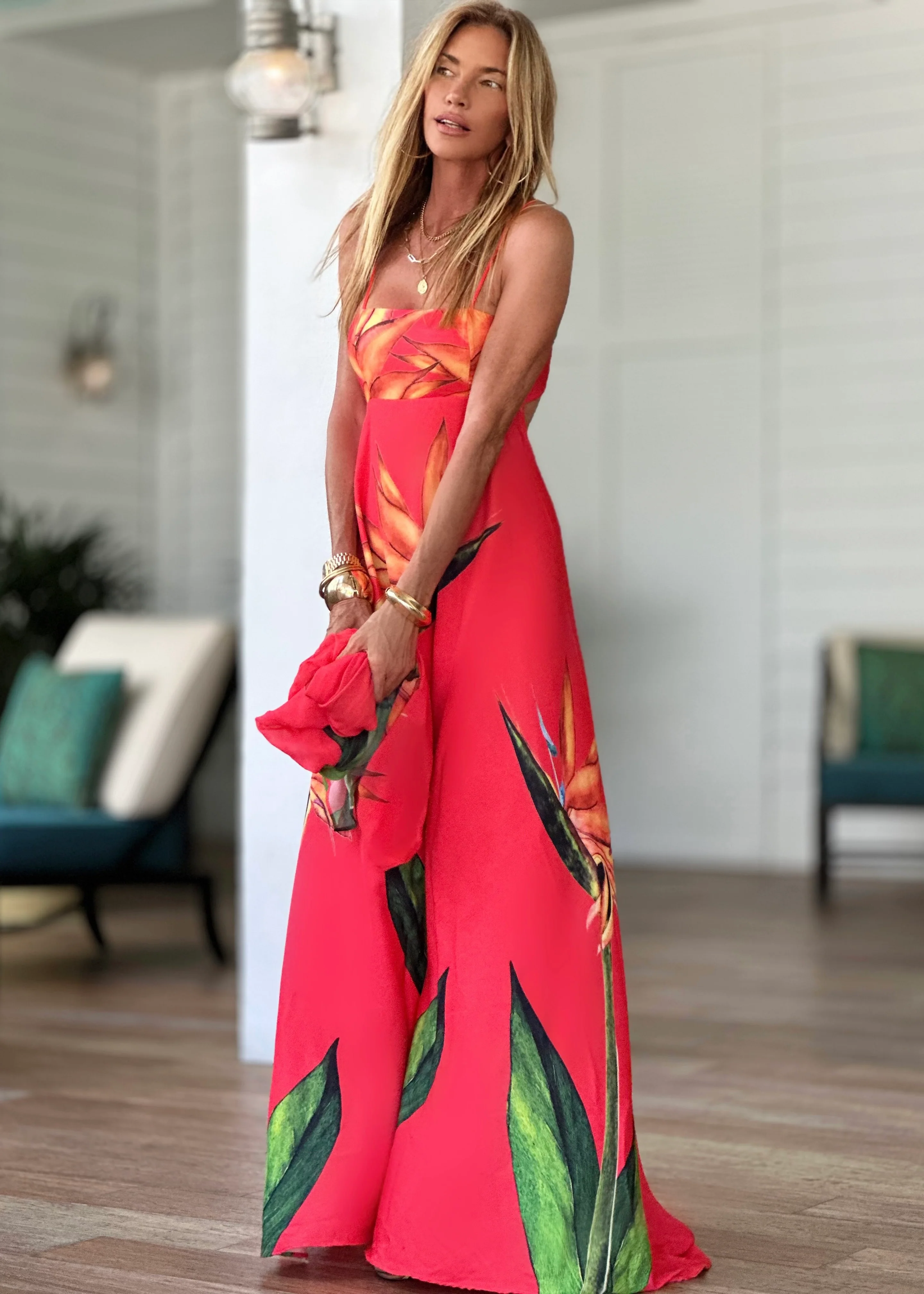 Jones Dress Blood Orange Paradise - Image 13
