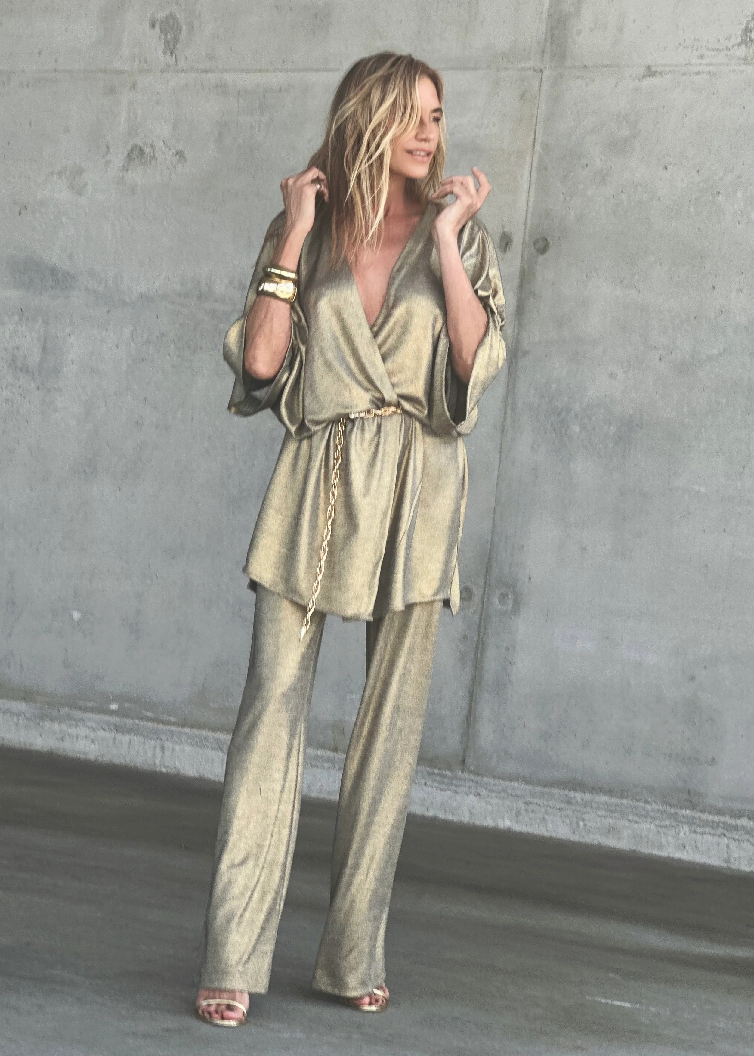 Kate Wrap Dress Vintage Gold (Limited Edition) - Image 3