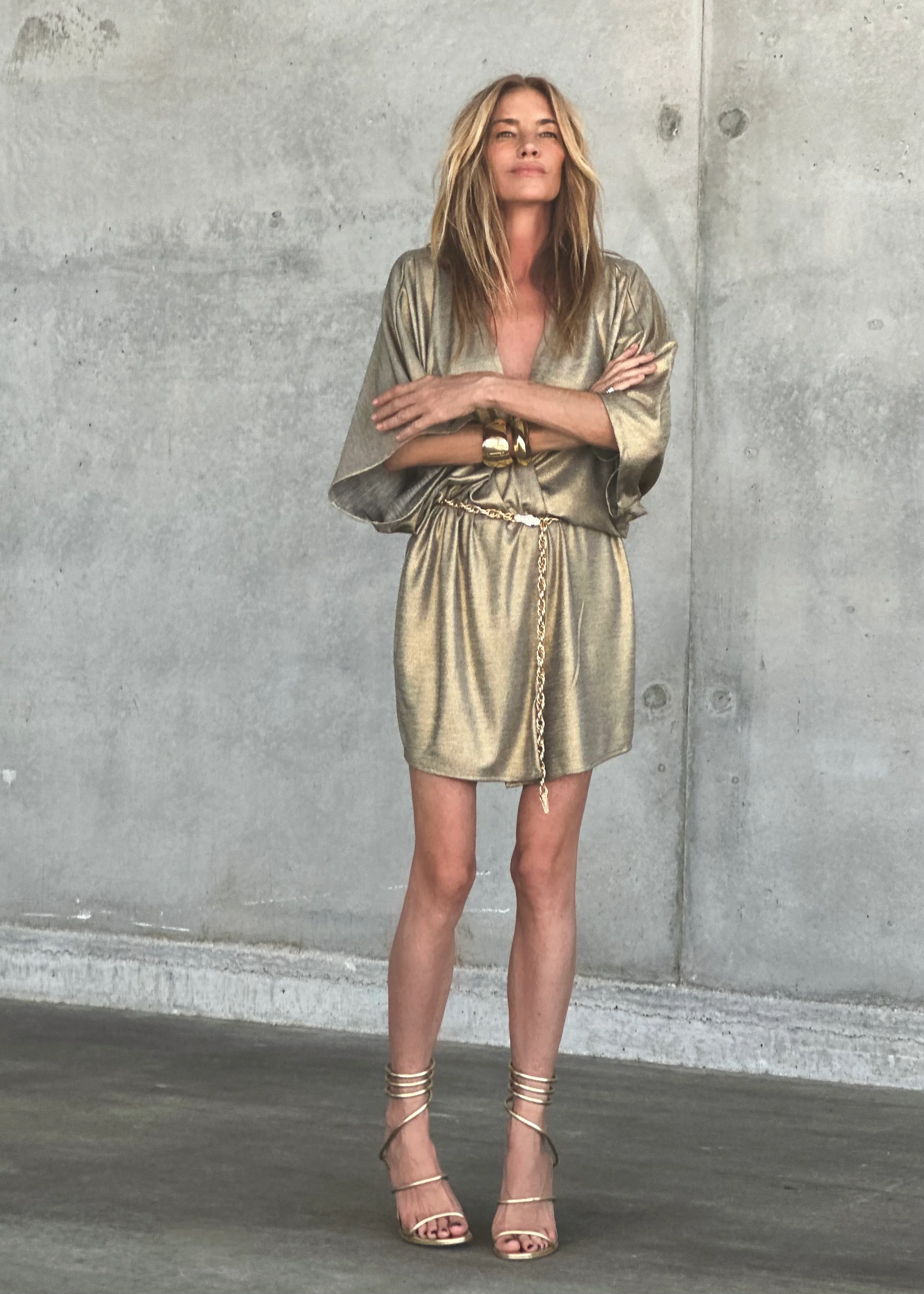 Kate Wrap Dress Vintage Gold (Limited Edition) - Image 4