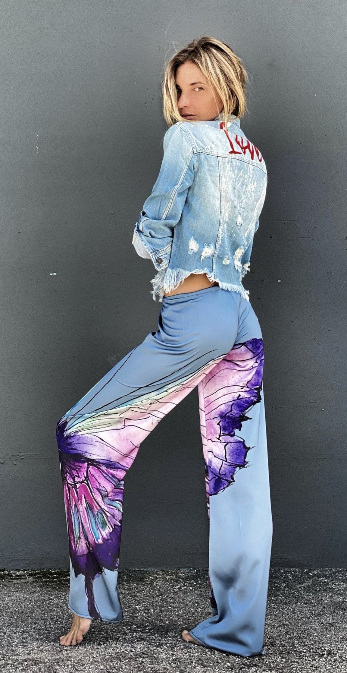 Love denim Jean Jacket washed blue - Image 7