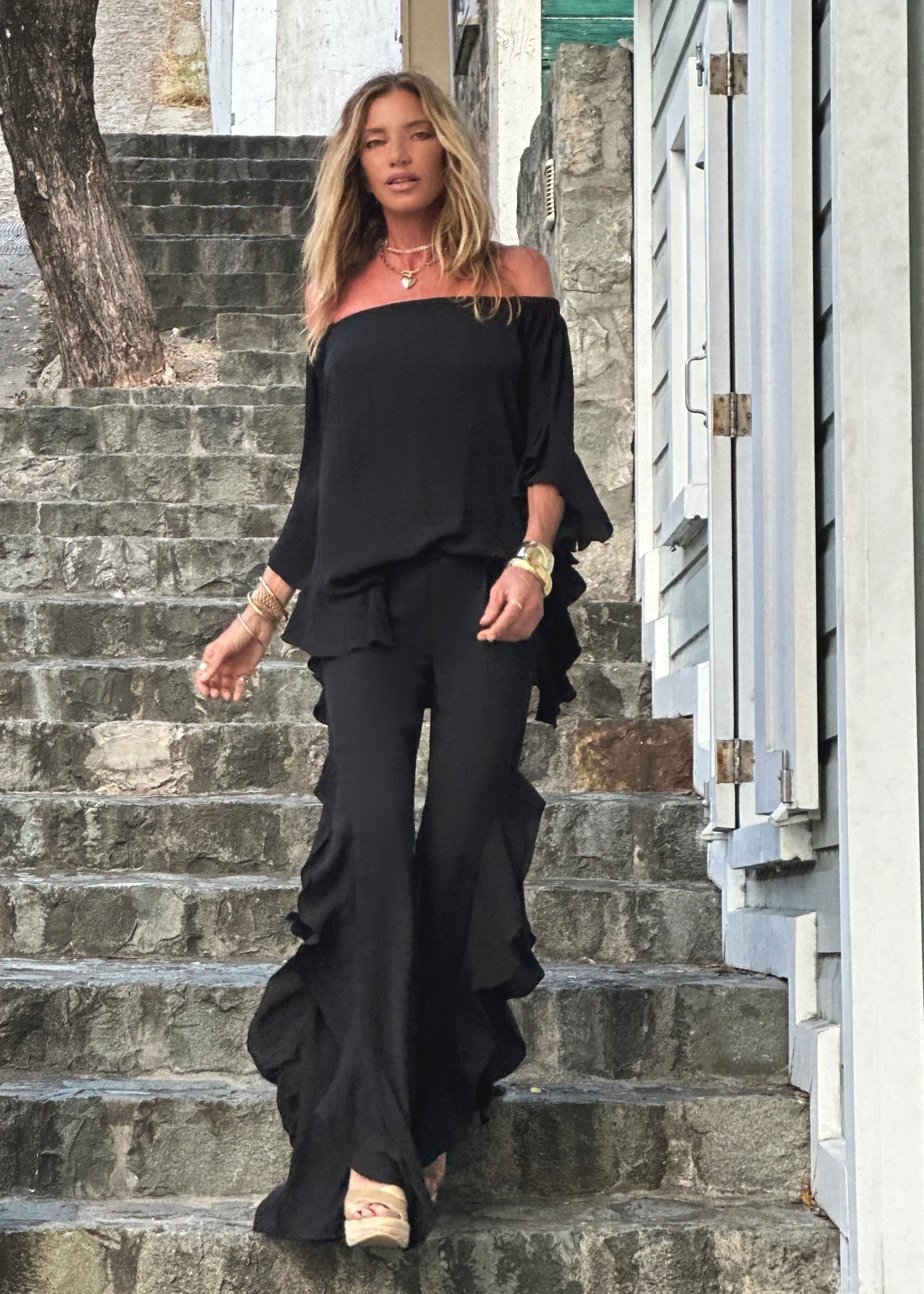Lucy Top Black (Double Chiffon) - Image 6