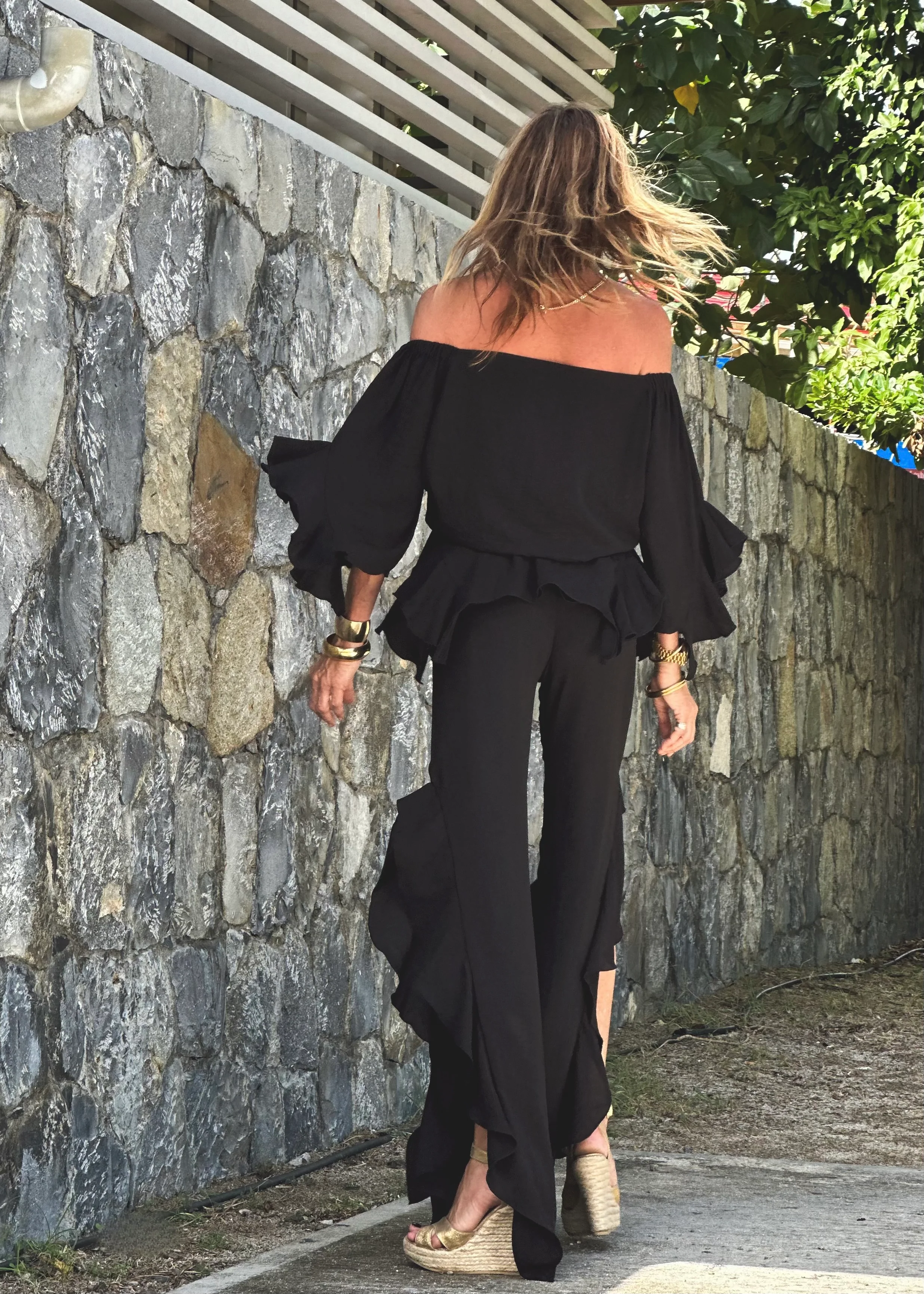 Lucy Top Black (Double Chiffon) - Image 8