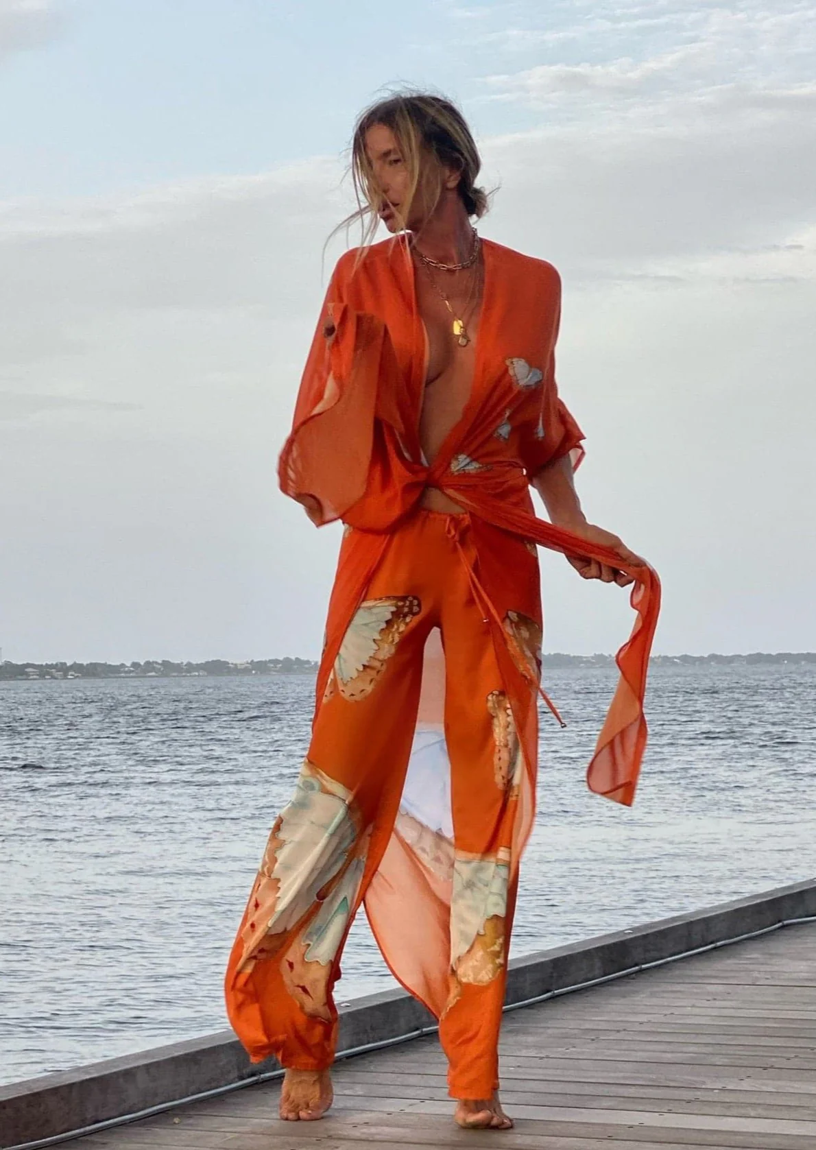 Mandy Pants Tangerine Butterfly - Image 4