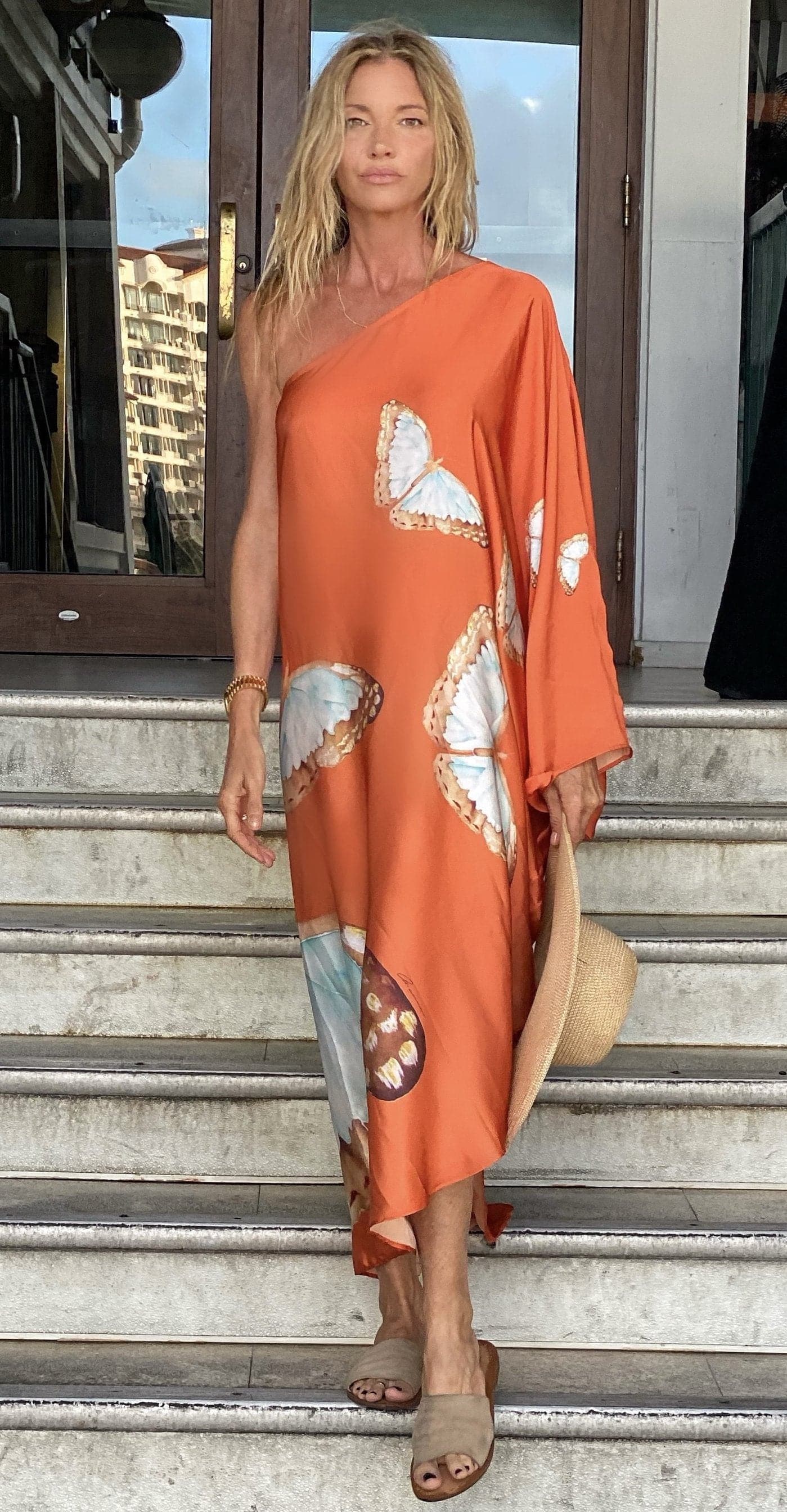 Renee Kaftan Butterfly Tangerine - Image 4