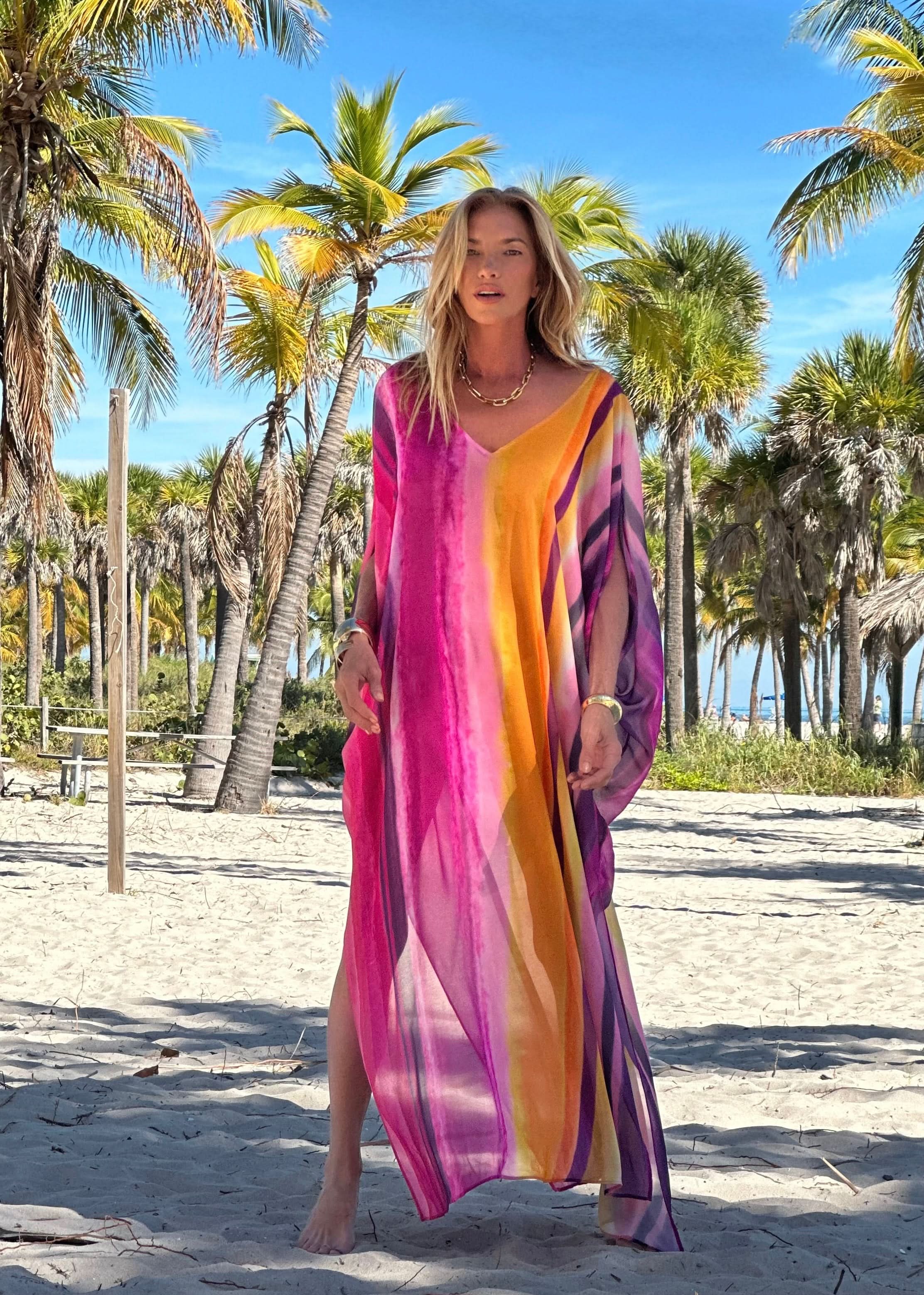 Stella Kaftan Watercolor Stripes - Image 4