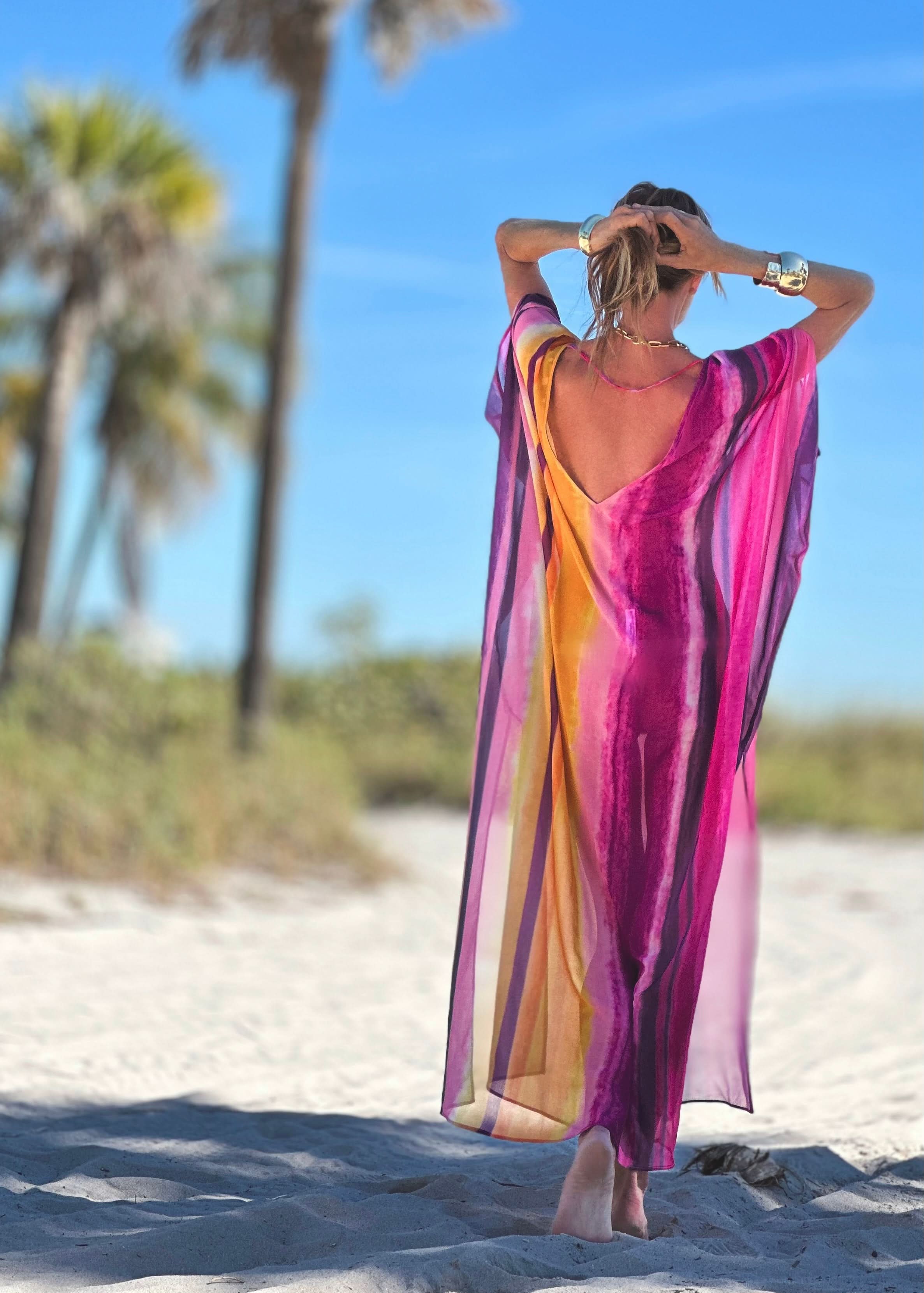 Stella Kaftan Watercolor Stripes - Image 9