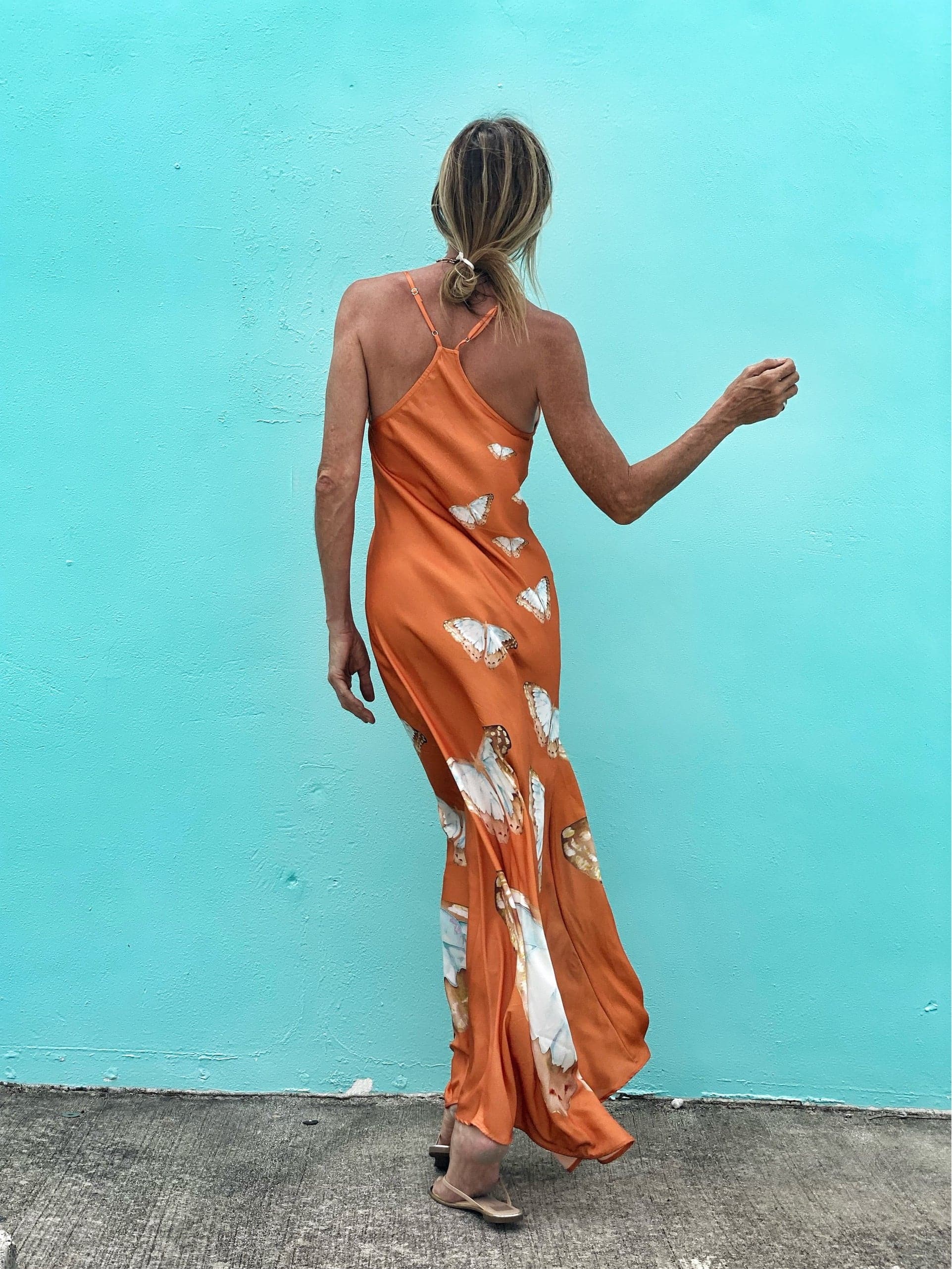 Tara Dress Tangerine Butterfly - Image 4